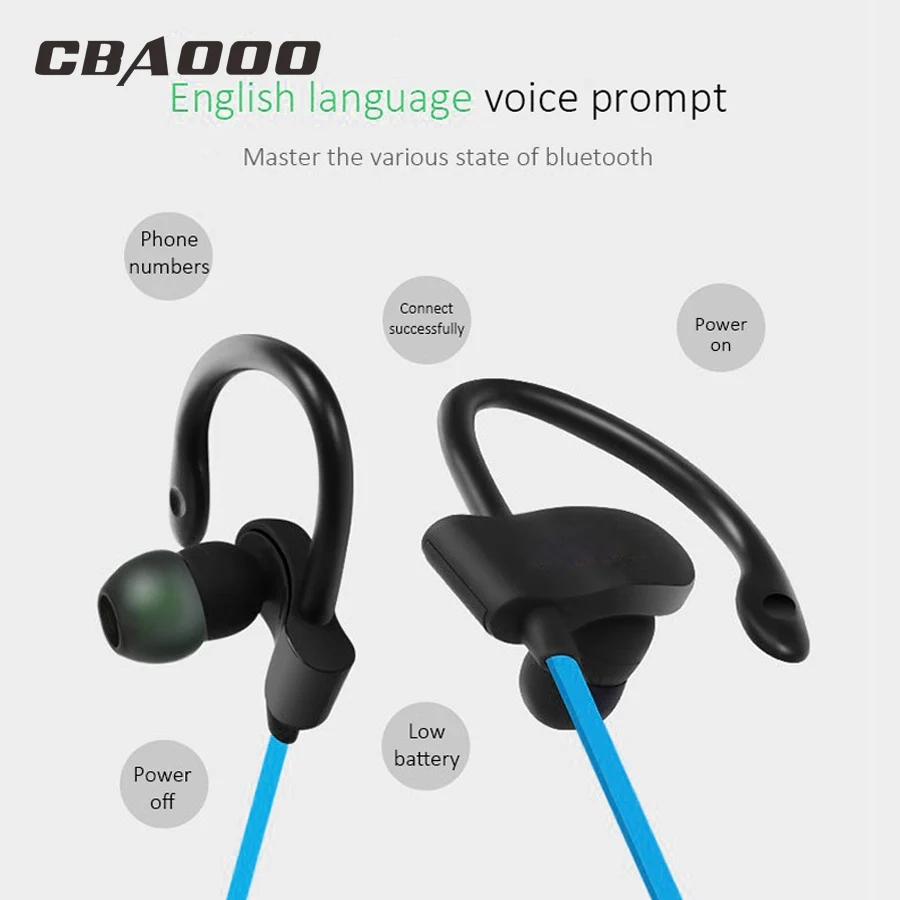 10 шт./лот CBAOOO bluetooth наушники беспроводные Спортивная гарнитура водонепроницаемые