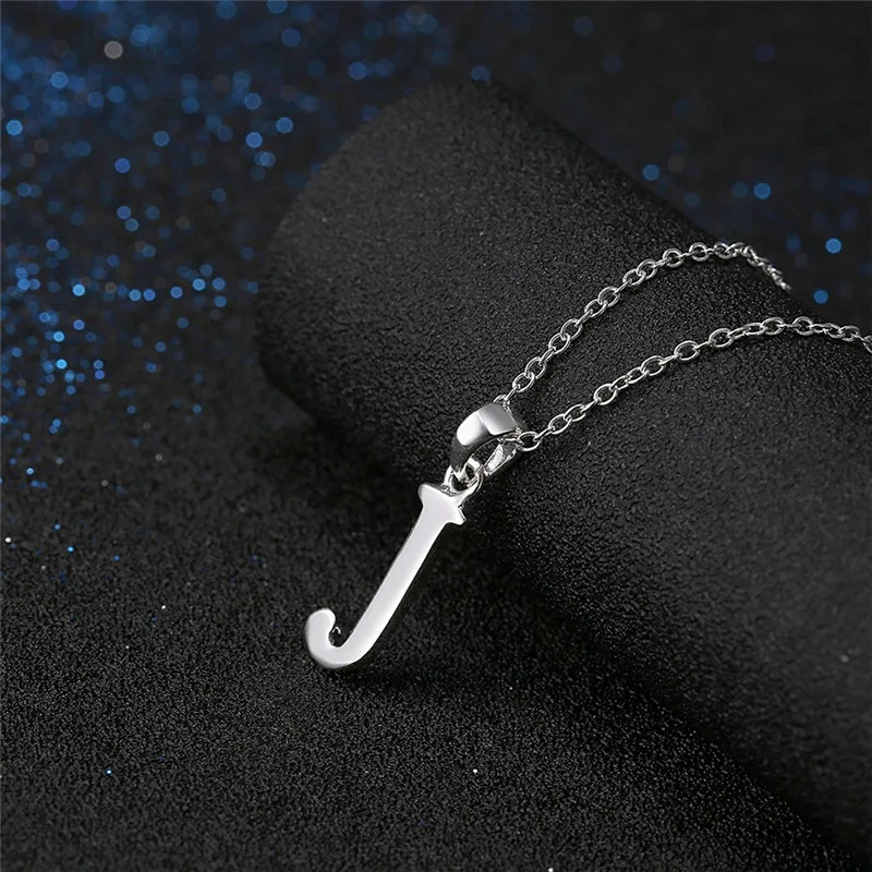 Fashion Jewelry 18 inches 925 Sterling Silver Link Chain Letter J