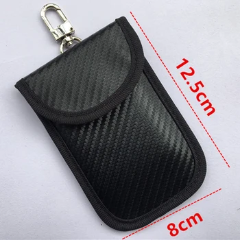 

2pcs Car Key Bags Internal Adopt RFID Shielding Fabric Protect Credit Card Or Other NFC/RFID Cards Car Key Case Key Cover