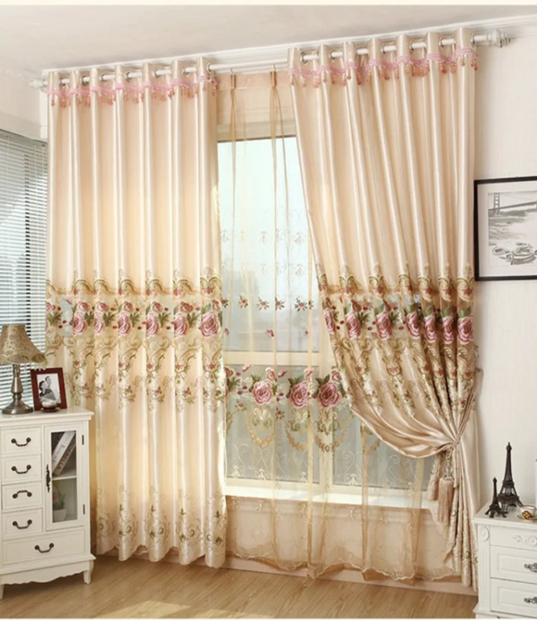 

New Water-soluble Embroidered Curtain Wholesale European Curtain Products Custom-made Hotel and Villa Curtain Wholesale
