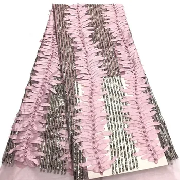 

2018 Latest French Nigerian Laces Fabrics High Quality Tulle African Laces Fabric Wedding African French Tulle Lace H1420