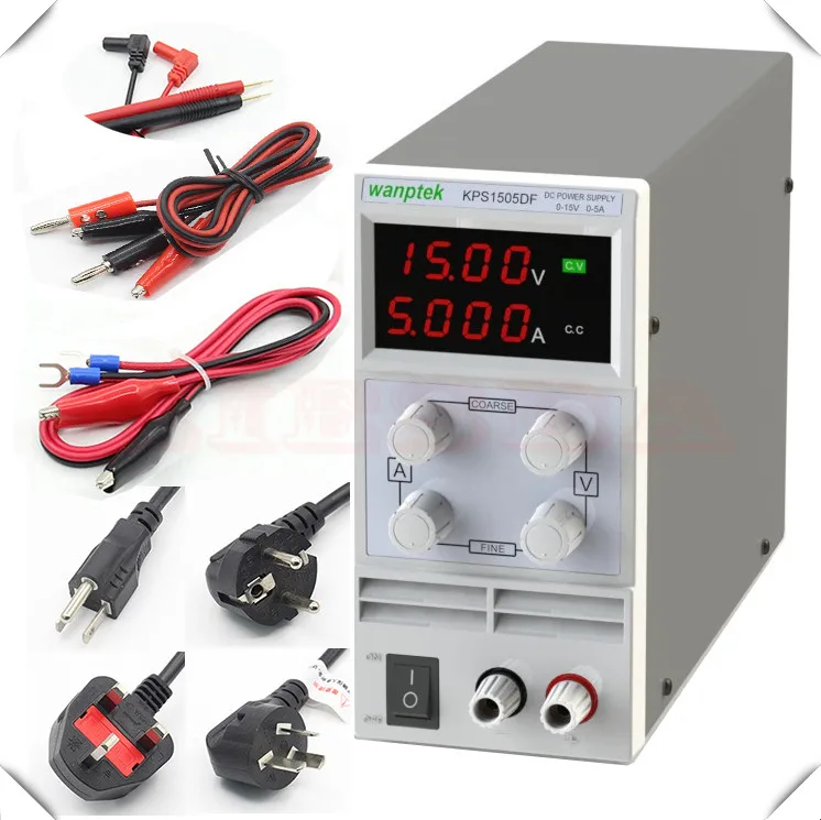 Wanptek KPS1510DF KPS1505DF 15 в 10A 5A 110 230 В 0 1 в/а ЕС светодиодный цифровой Регулируемый