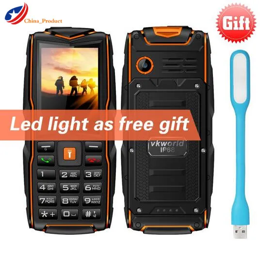 

(Gift!) VKWorld New Stone V3 IP68 Waterproof 3 SIM Cards Slot Mobile Phone 2.4'' GSM FM Russian 3000mAh Cellphone PK Guophone A6