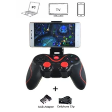 Wholesale Terios t3+ Wireless Joystick Gamepad Game Controller bluetooth BT3.0 Joystick for Mobile Phone + Tablet TV Box Holder