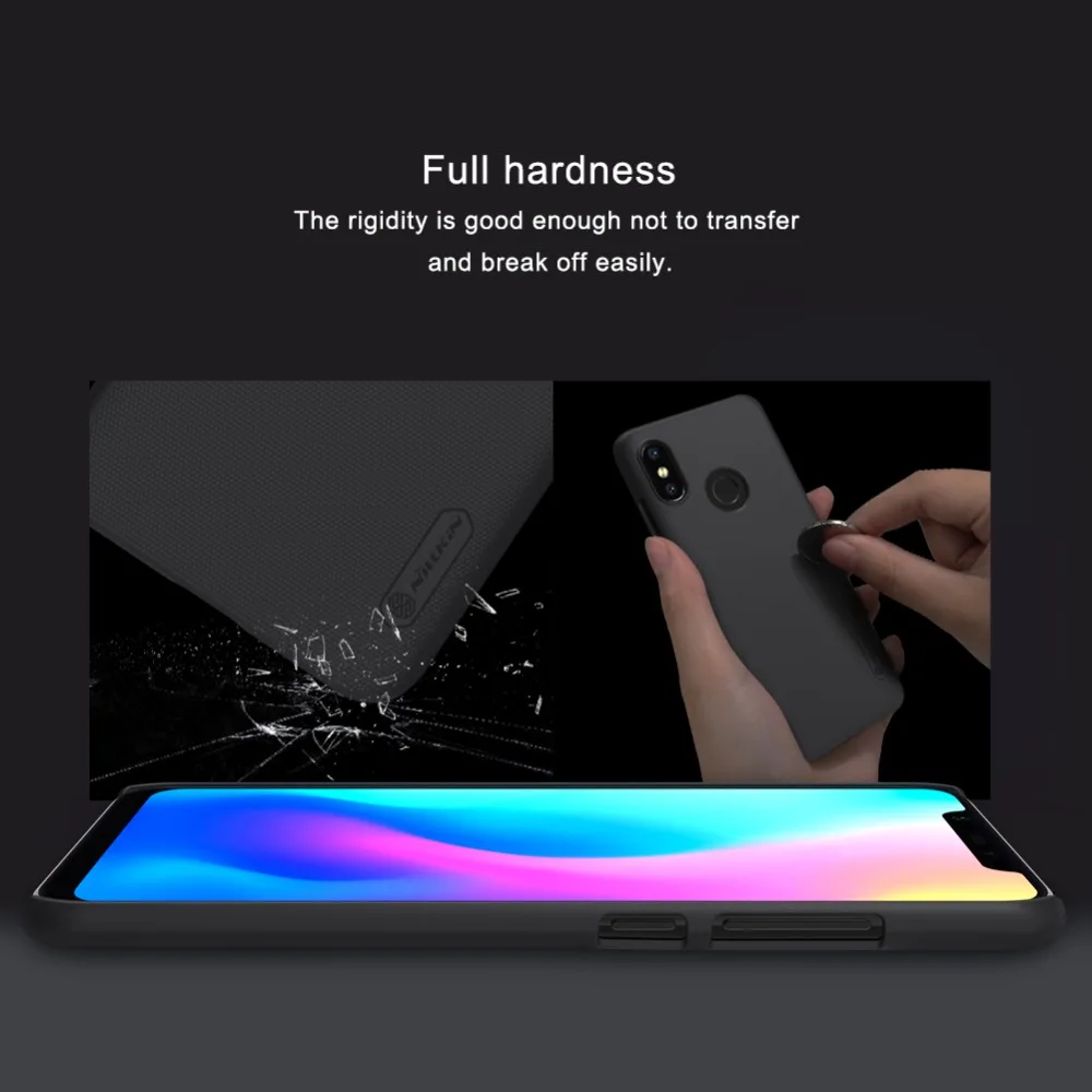 Матовый жесткий чехол NILLKIN 6 21 дюйма для xiaomi mi 8 подарочный держатель телефона