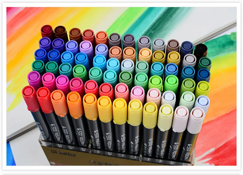 STA 31101 водный растворимый маркер ручка цветной пигмент комиксы Мягкая головка кисти pen12/24/36/48/72 цвета