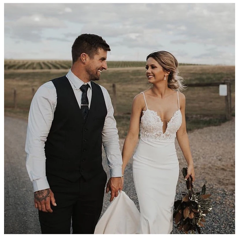 Mejor Precio Lorie Sirena Vestido De Novia Tirantes Finos 2019 Vestidos De Novia De Encaje Escote Corazon Vestido De Novia Vestidos De Boda Sin Espalda September 2020