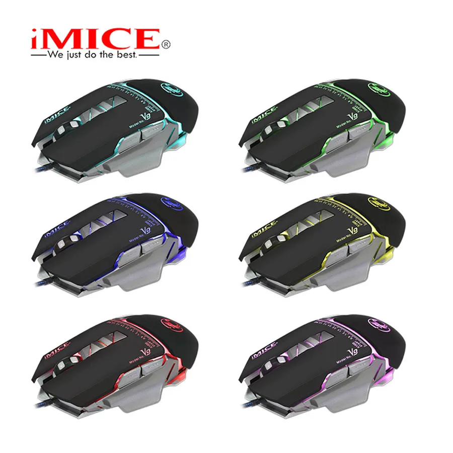 IMice V9 Проводная игровая мышь USB оптическая 3200DPI профессиональная геймерская для