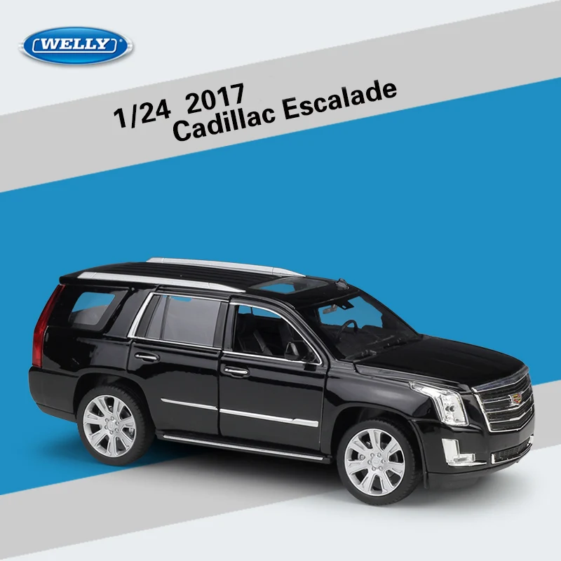 WELLY 1:24 Cadillac Escalade SUV литая модель металлический автомобиль игрушки для детей Коллекция подарков оригинальная коробка