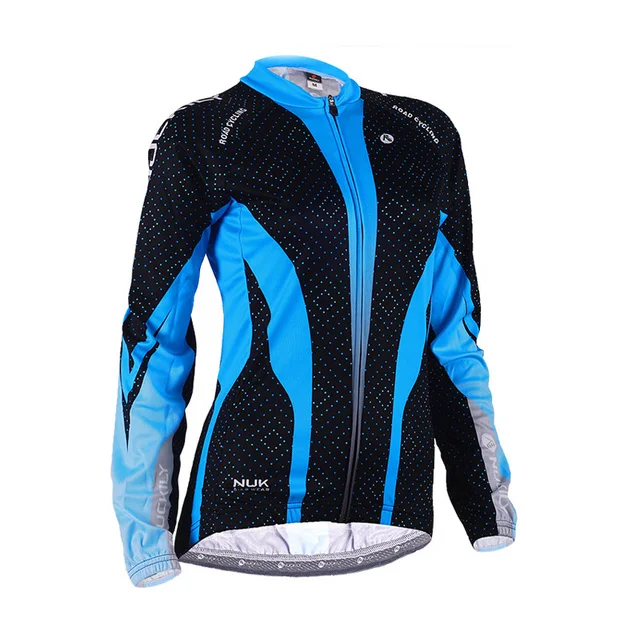 NUCKILY Winter Cycling Jacket for Women Thermal Fleece Coats Long Sleeve Breathable Full Zipper