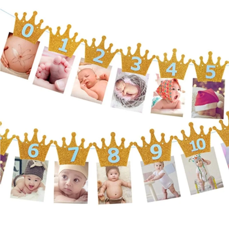 

1 Pcs Photo Banner Baby Shower First Birthday Party Decorations DIY for Kids Room WXV Sale