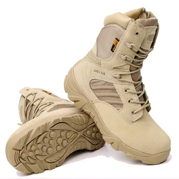 

Army Boots Male Zipper Design Tactical Boots Delta SWAT Shoes For Men Black Military Boots Fashion 2018