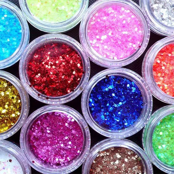 Buy 300gram Iridescent Hexagon Glitter in 1mm