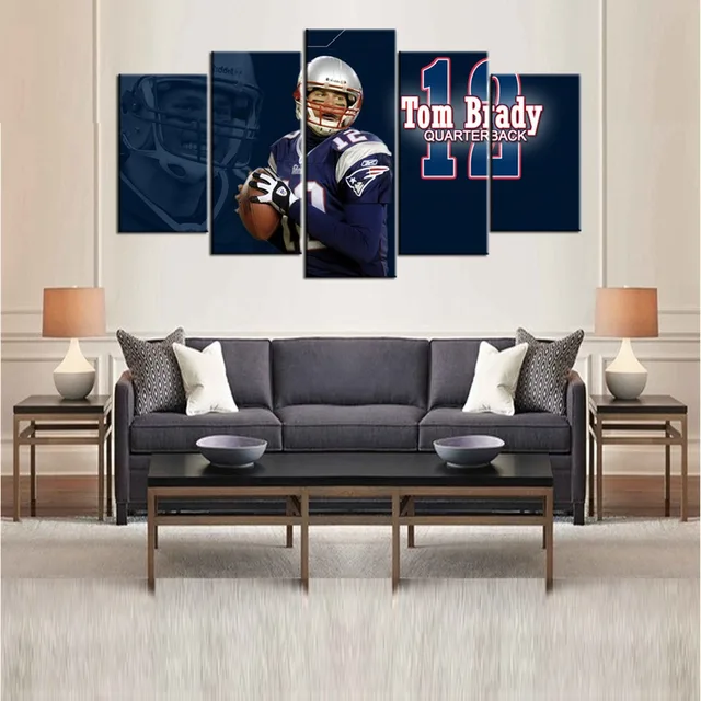 Hot New England Patriots Football Bathroom Wall Art Decor Tom Hot New England Patriots Football Bathroom Wall Art Decor Tom Brady Gifts Housewarming Living Room