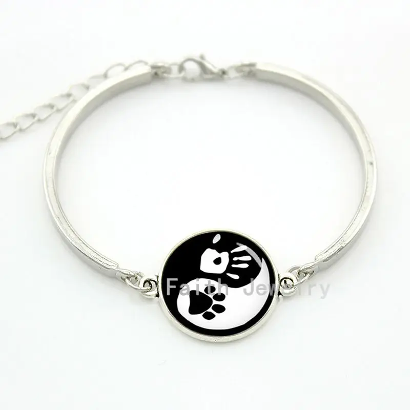 Браслет TAFREE Tai Ji yin yang винтажные браслеты с отпечатком лапы собаки ювелирные