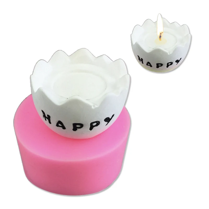 Sugarcraft 3D Happy Birthday Candle Mold Silicone Fondant Cake