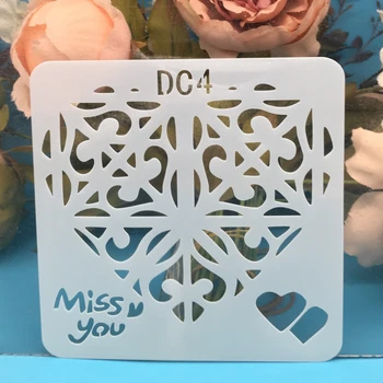 

13cm Miss You Love Heart DIY Craft Layering Stencils Wall Paint Scrapbook Stamp Embossing Album Decorative Card Template