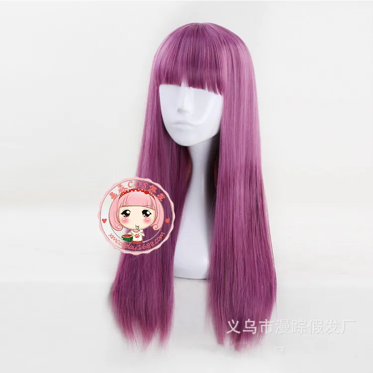 Потомки 2 Тал фиолетовый 60 см Длинные прямые парик косплей костюм термостойкие синтетические волосы вечерние Хэллоуин+ бесплатно парик cap