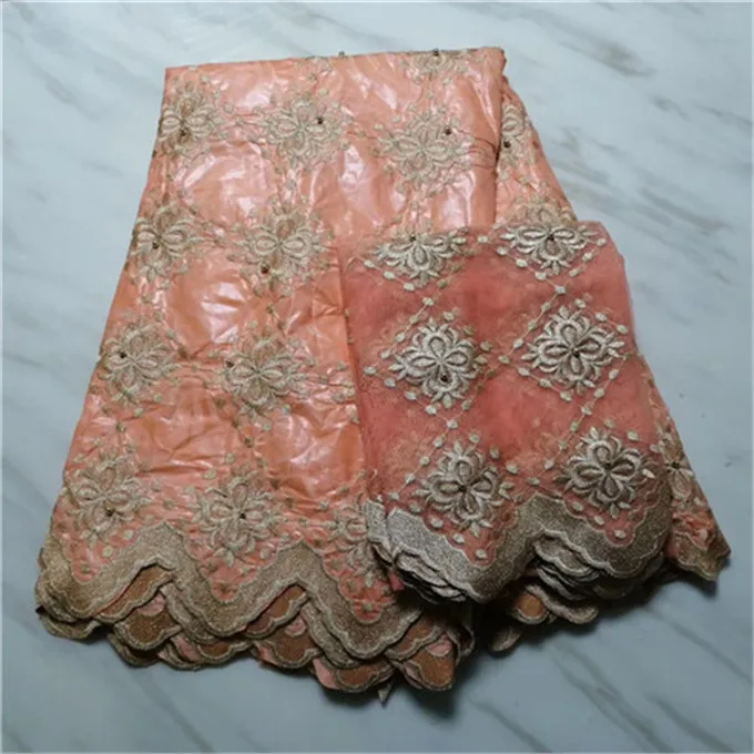 

Latest basin riche getzner with beads high quality bazin brode getzner 2019 jacquard brocade fabric for women 5+2yards/lot