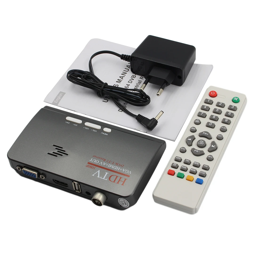 New MTV Box Set Top Box PC Receiver Tuner External LCD CRT VGA TV Tuner HD 1080P TV BOX Speaker for HDTV Channel Gaming Control