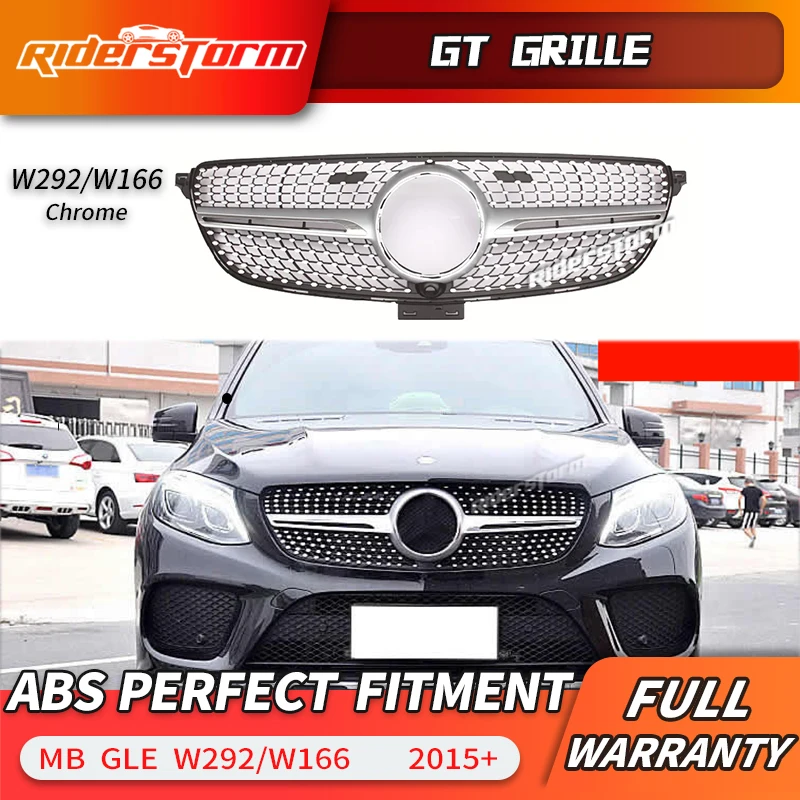 Для GLE класса W166 w292 Алмазная решетка 4 matic Передняя для Мерседес Бенц GLE300 GLE320 GLE350