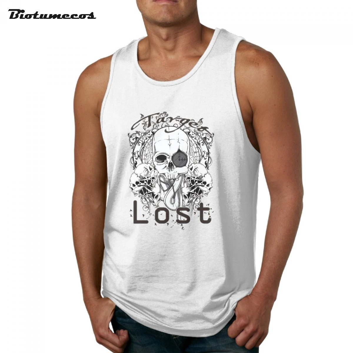 New Fashion Men Tank Tops Summer Target Lost Printed Male