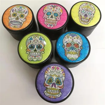 

3D Herb Grinder Tobacco Smoke Crusher 50mm 4 layer Metal Grinder