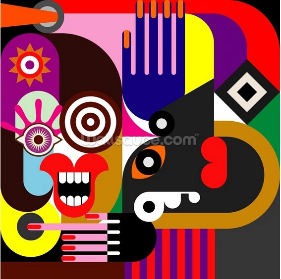 Custom 3d Papel Pintado Retro Mujeres Abstracto Utilizado En La