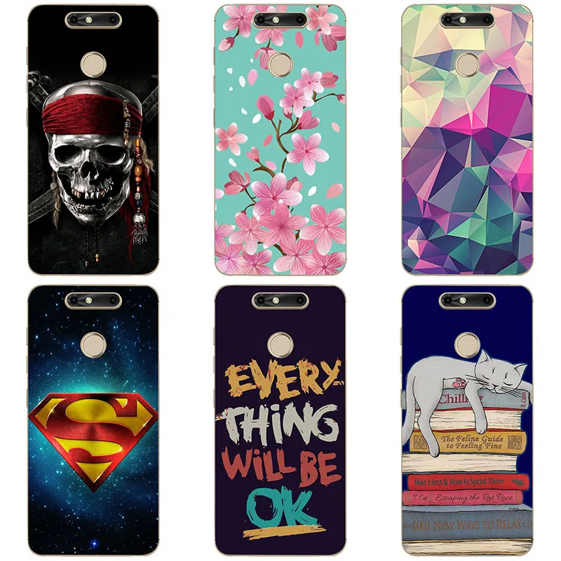 Soft TPU phone case cover For ZTE V0840 Small Fresh 5 shell Color printing originality design Painted soft |