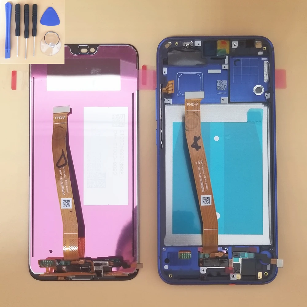 С отпечатком пальца Оригинальный ЖК-дисплей для huawei honor 10 + кодирующий