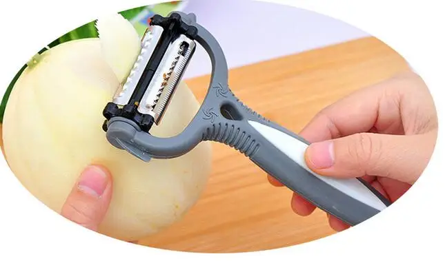 Многофункциональный 360 градусов Поворотный инструмент для чистки картофеля, моркови дыни гаджет для овощей и фруктов репа Slicer Инструмент