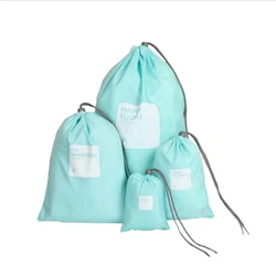 Waterproof Drawstring Bags Four-piece Set Unisex Travel Cosmetics Shoes Storage Package Nylon Folding Drawstring Shrink Pocket Waterproof Drawstring Bags Four-piece Set Unisex Travel Cosmetics Shoes Storage Package Nylon Folding Drawstring Shrink Pocket