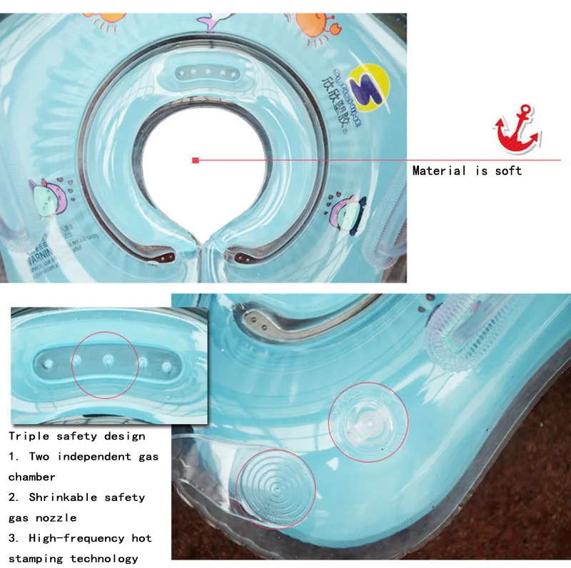 Рыбий узор детский ошейник плавательное кольцо для новорожденных утолщенное надувное кольцо для шеи игрушки