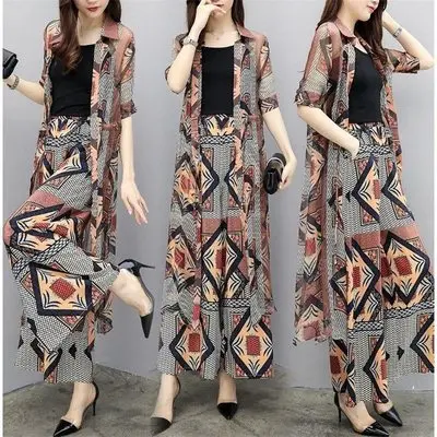 

Floral Print 3 Piece Set Women Fashion Female Costume Conjunto Feminino Women's 2019 New Summer Suit Ensemble Femme Survetement