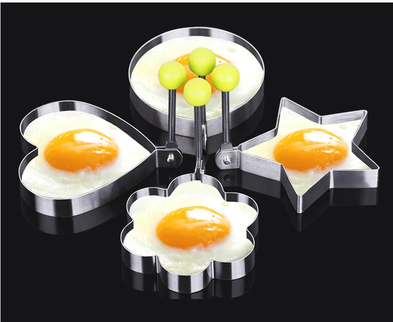 Форма для омлета из нержавеющей стали, инструменты для приготовления пищи, DIY кухонный омлет форма яиц модель, 5 шт./партия