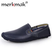 Merkmak/большие размеры 38-47; мужская обувь ручной работы; мужские туфли из натуральной кожи на плоской подошве; удобная обувь для вождения; мокасины из мягкой кожи для мужчин