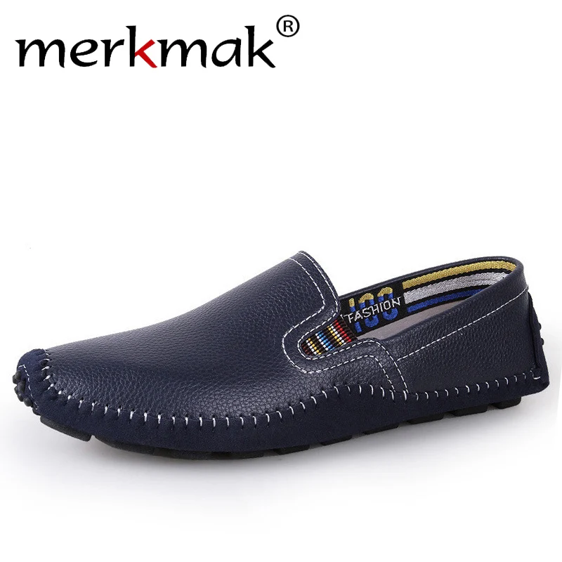 Merkmak Big Size 38~47 Handmade Men Shoes Genuine Leather Men Flats Comfort Driving Shoes Soft Leather Moccasins for Men Merkmak Big Size 38~47 Handmade Men Shoes Genuine Leather Men Flats Comfort Driving Shoes Soft Leather Moccasins for Men