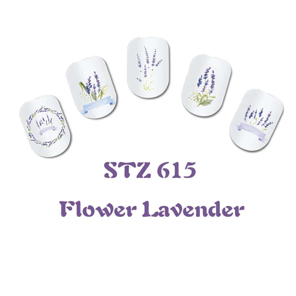 Полная красота 1 лист наклейка с цветком для ногтей фиолетовая лаванда переводная вода для ногтей переводная наклейка для украшения ногтей DIY маникюр CHSTZ615-658