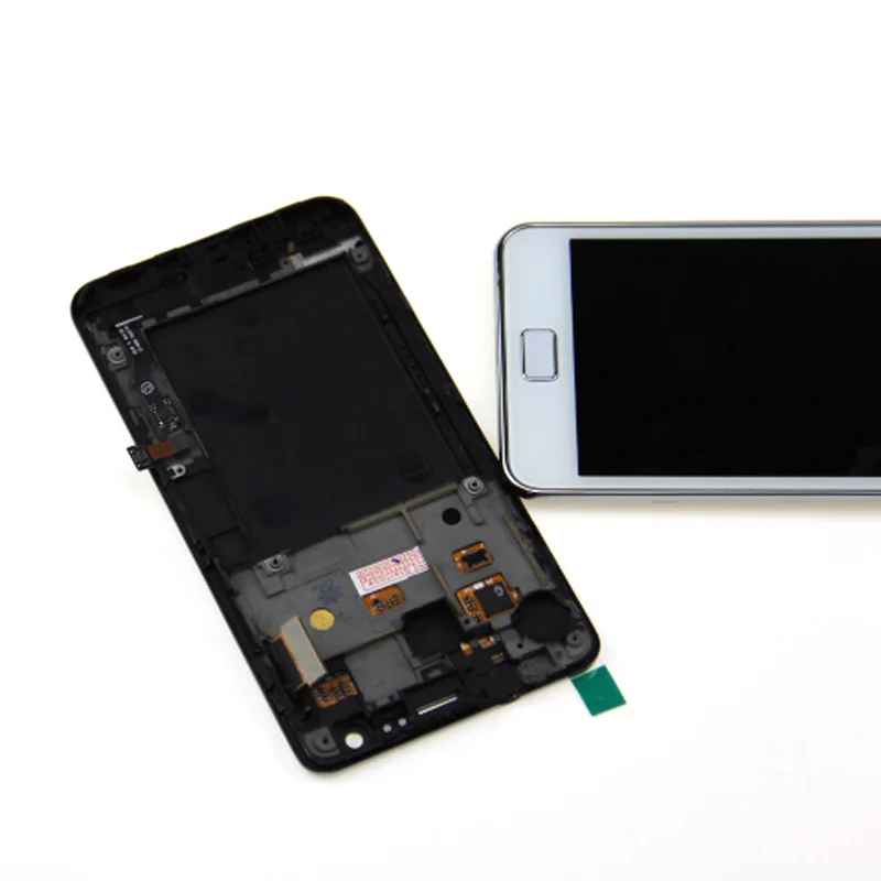 Для samsung Galaxy S2 I9100 сенсорный ЖК экран для PLUS I9105 lcd S с дигитайзером в сборе рамкой 100%