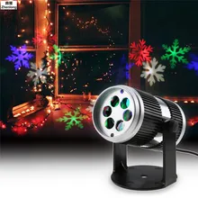 Christmas Laser Projector Lights Activated Moving Dynamic Snowflake Film Projector Light Pattern 4W Laser Decor Lamp Outdoor LED outdoor waterproof moving laser snowflake projector led lights christmas landscape xmas holiday home party decor lamp