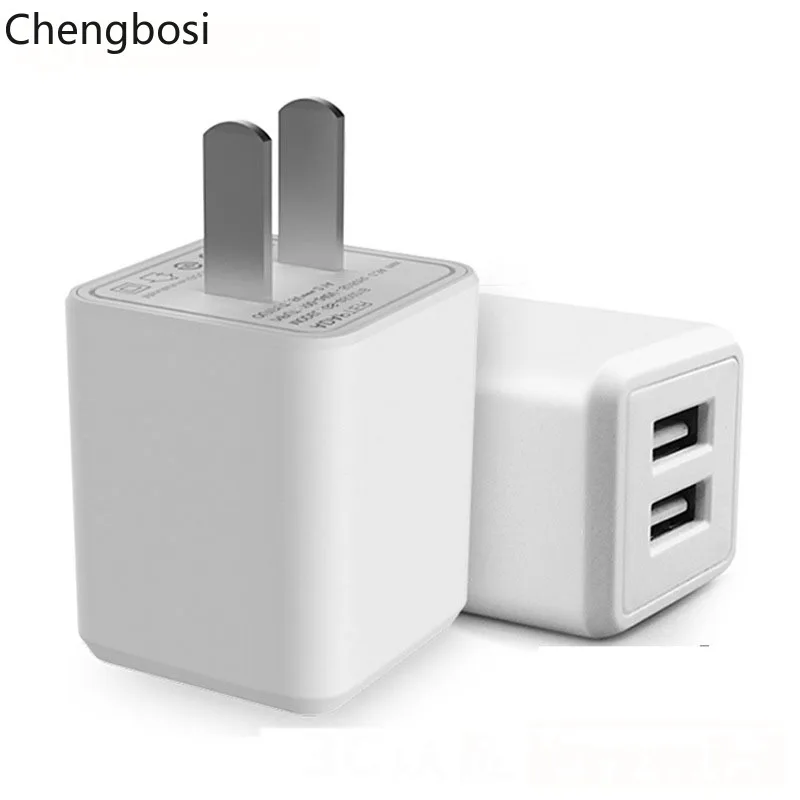 

USB Charger 5V 2.1A MAX Universal Portable Travel Wall Charger Adapter US Plug Dual Ports Foldable Mobile Phone Charger