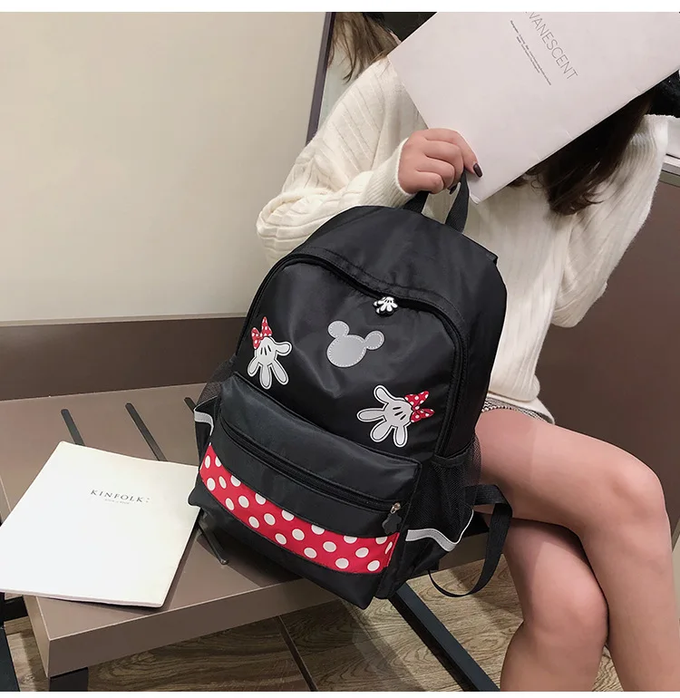 Плюшевый рюкзак с Микки для родителей и детей, для мальчиков, для школьников, для студентов, для колледжа, для девочек, для путешествий, вместительный рюкзак