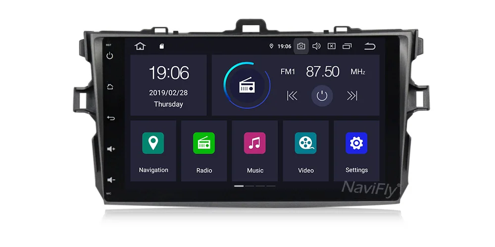 Perfect NaviFly PX30 IPS+DSP Android 9.0 Car multimedia player for 2007 2008 2009 2010 2011 Toyota carolla auto gps radio stereo WIFI 7