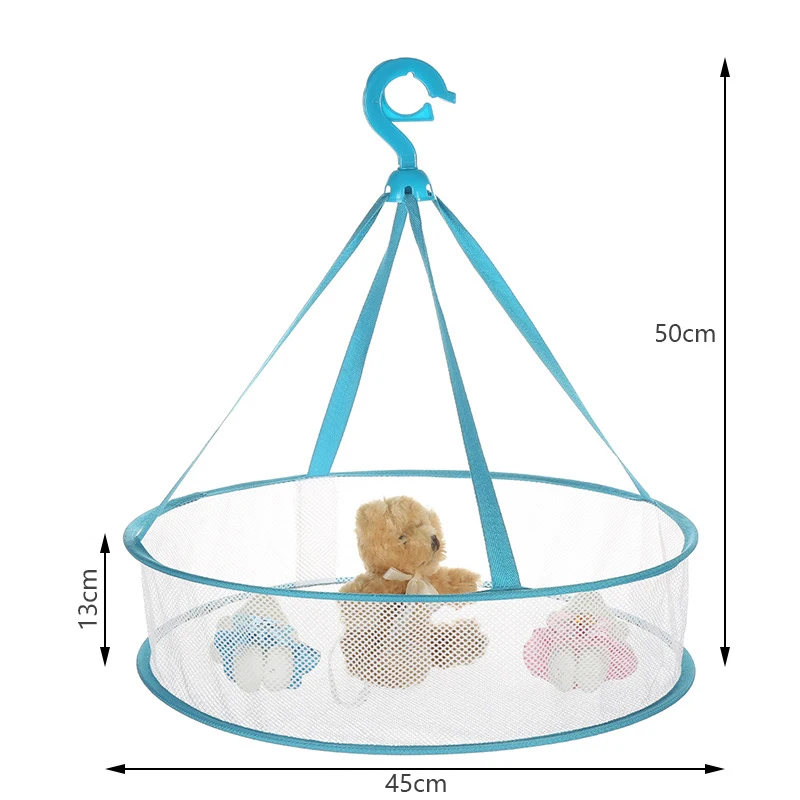 FURGERIN Однослойная сушильная сетка подвесной способ сушки чистая сушилка для одежды Экологичная Складная Сушилка Для Одежды Органайзер - Цвет: Blue Small