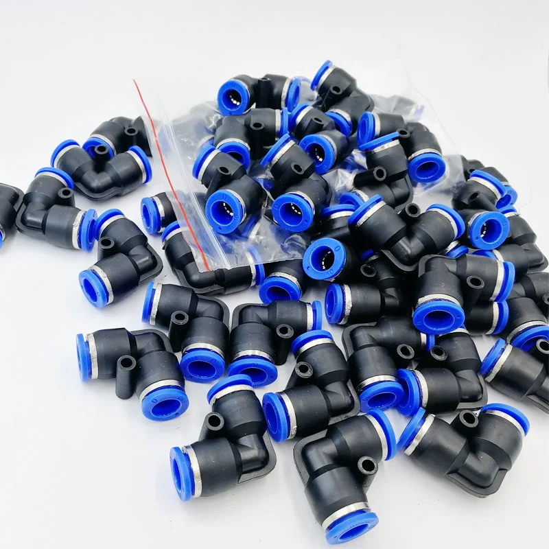 50pcs pv 10 pneumatic fittings push type quick joint fittingsin