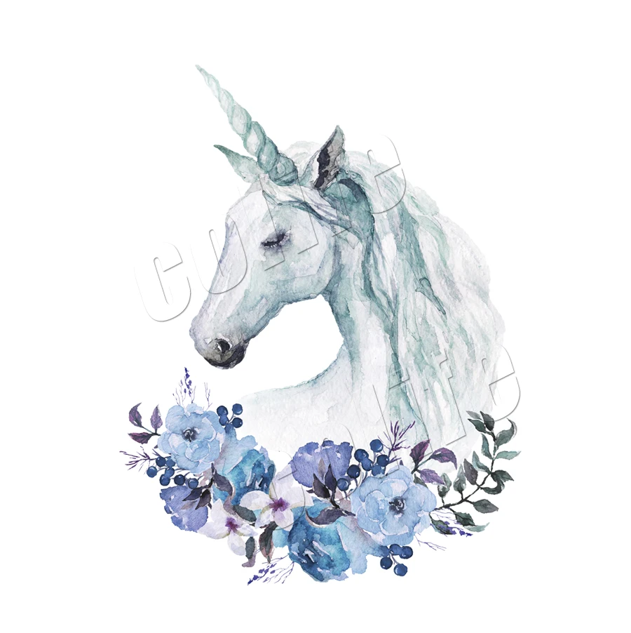 Popular Unicorn Stickers For Clothes Washable Clothing Deco Heat Transfer Badges New Design Diy Accessory Iron Patches (1)