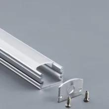 Высокое качество, тонкий размер,, 2 м/шт., 30 шт./партия,, алюминиевый профиль для светодиодных полосок с крышкой для ПК