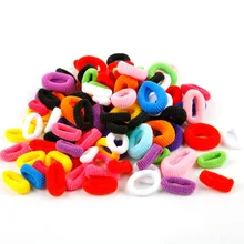 100 шт.,, резинки для волос для девочек с разноцветным маленьким кольцом, резинки для волос в виде конского хвоста, резинки для волос, Детские аксессуары для волос