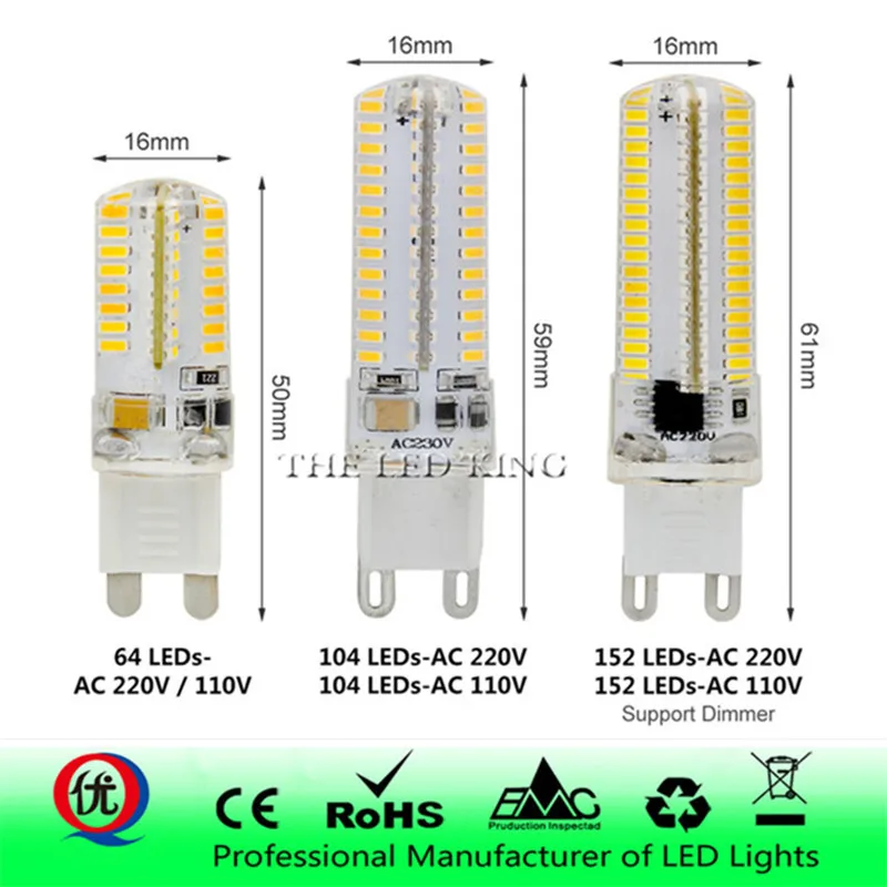 

Mini G9 Led Light AC 220V bulb SMD 3014 Spotlight For Crystal Chandelier Replace 30W - 120W Halogen Lamp 360 Degree Lighting