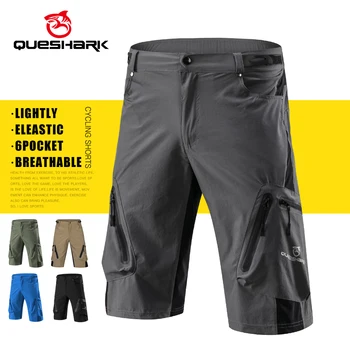 

Queshark Summer Men's Cycling Shorts Mountain Bike Downhill Shorts Loose Outdoor Sports Riding Road MTB Bicycle Short Trousers